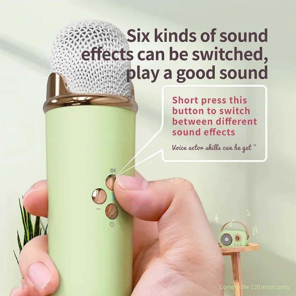Karaoke Portable Wireless Bluetooth Speaker With Microphone Machine Radio FM Caixa De Som Mini Sound Box Music Small Column Mp3