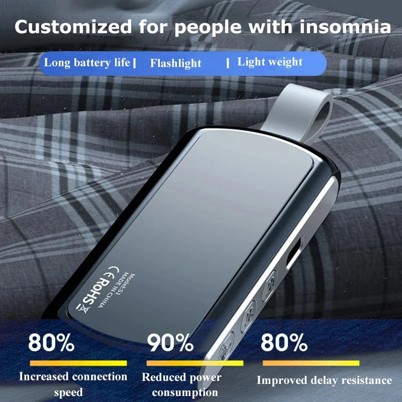 20206 Bluetooth 5.2 Bone Conduction Speaker Under Pillow Noise Reduction Speaker Stereo Music Player with Flashlight Sleep Aid