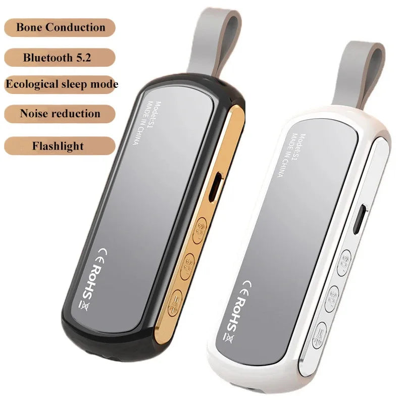 20206 Bluetooth 5.2 Bone Conduction Speaker Under Pillow Noise Reduction Speaker Stereo Music Player with Flashlight Sleep Aid